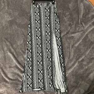 Black and White Maxi Skirt